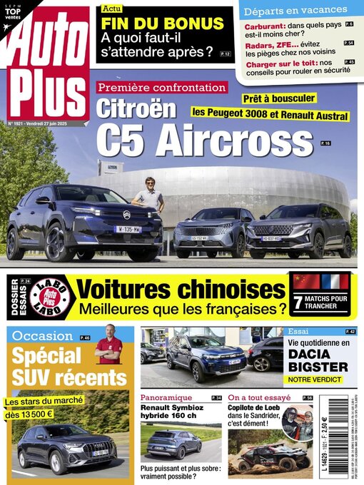 Détails du titre pour Auto Plus France par Editions Mondadori Axel Springer (EMAS) - Disponible